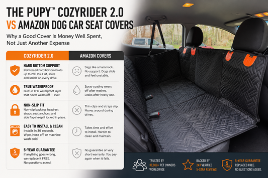 Why Buy The Pupy™ - CozyRider 2.0 vs Cheap Amazon Dog Car Seat Covers?