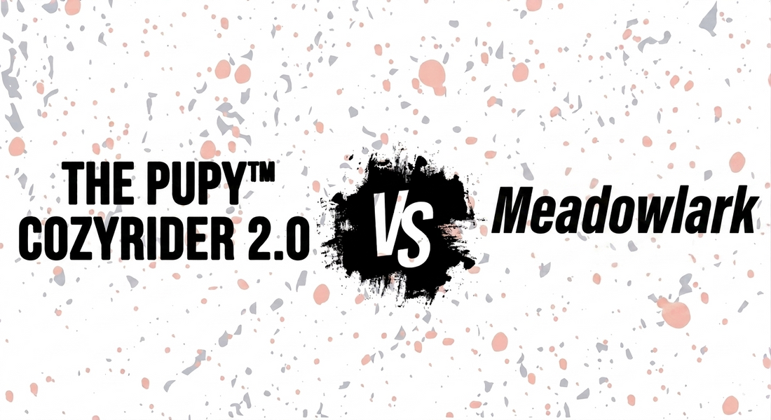 The Pupy CozyRider 2.0 vs Meadowlark dog car seat cover comparison — hard bottom vs soft hammock