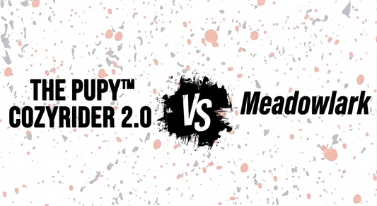 The Pupy CozyRider 2.0 vs Meadowlark dog car seat cover comparison — hard bottom vs soft hammock